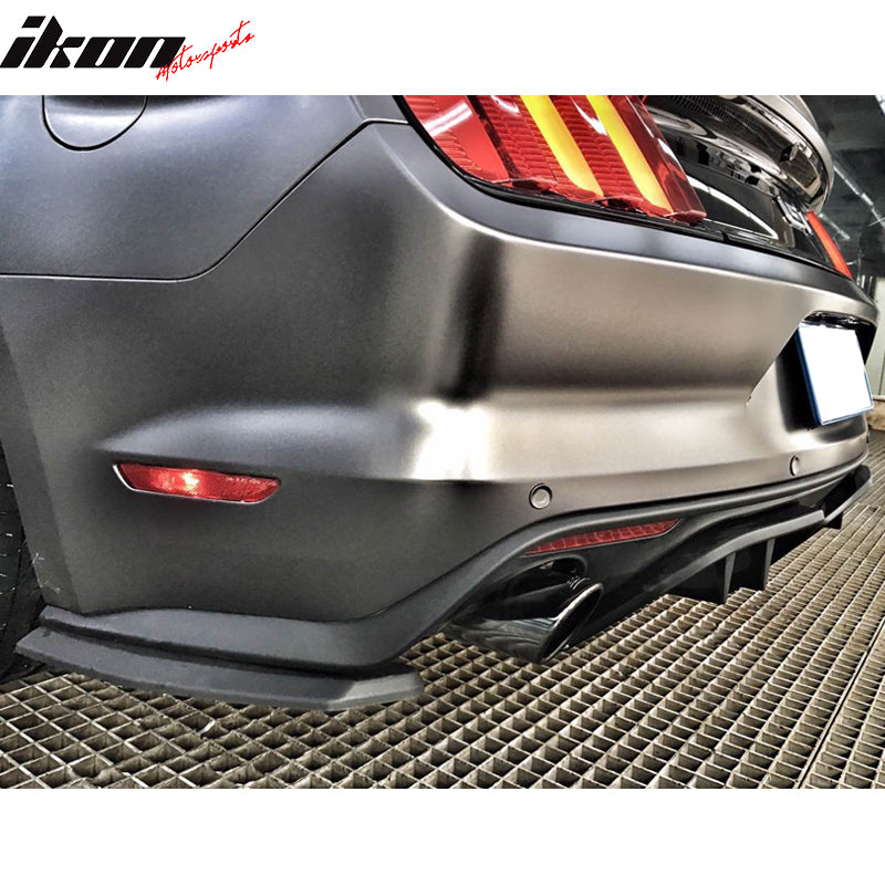 Fits 15-17 Mustang Premium Rear Bumper Conversion & R Spec 3 Pc Rear Diffuser