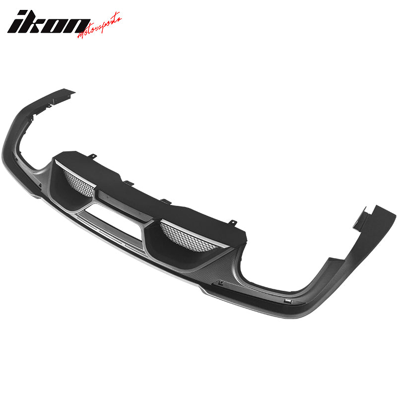 Fits 18-23 Ford Mustang S550 2-Door Matte Black PP Rear Diffuser