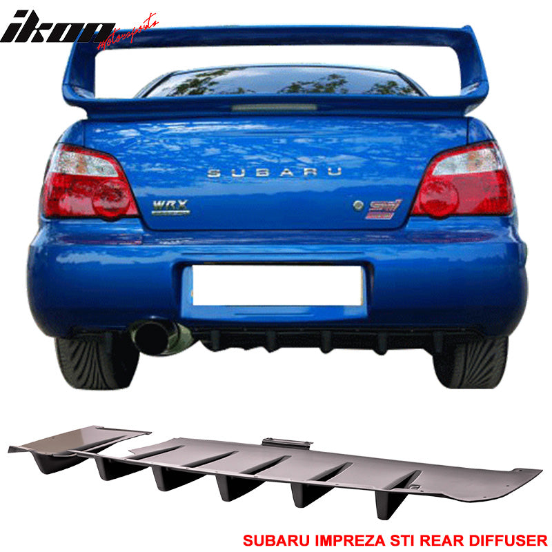 2002-2003 Subaru Impreza WRX STI HT Style Rear Bumper Diffuser ABS