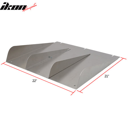 22" x 21" Universal Aluminum Type 1 4 FIn Fins Rear Bumper Lip Diffuser Canards