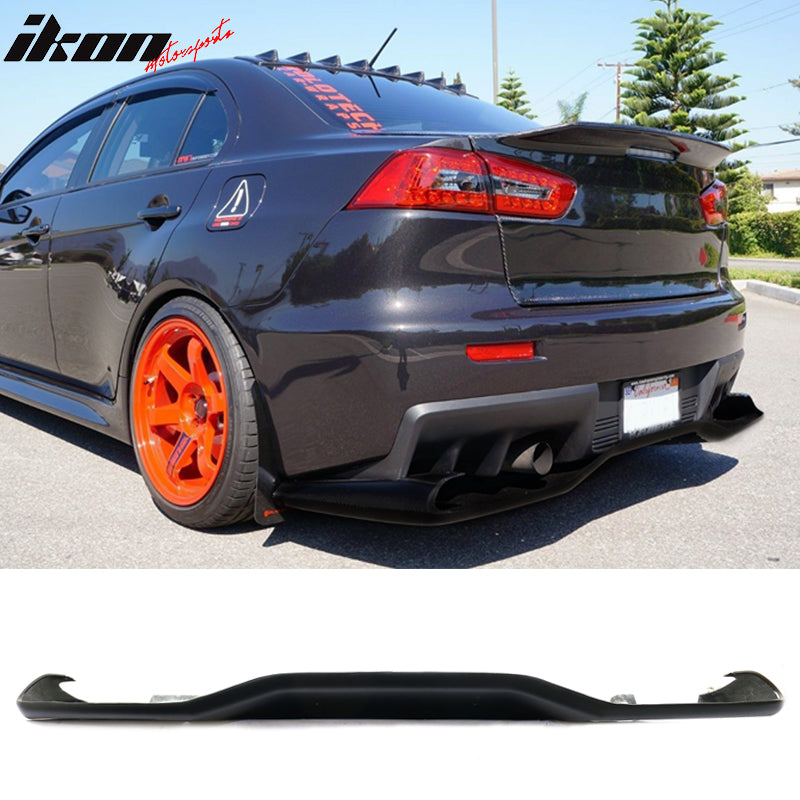 Universal Fitment VTX Style Unpainted Black Rear Bumper Diffuser FRP