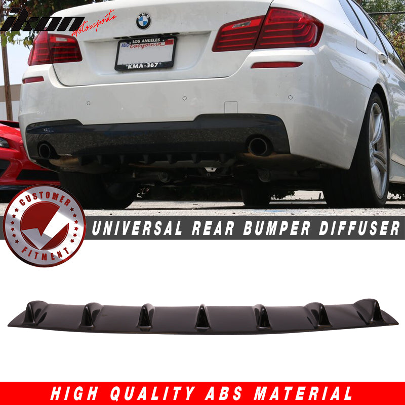 33" x 6" Ikon Style Universal Rear Bumper Diffuser 7 Fin