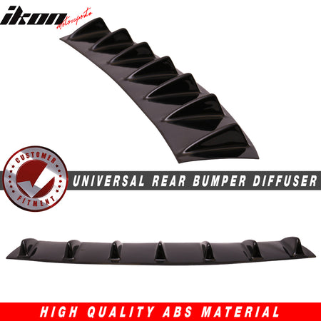 33" x 6" Ikon Style Universal Rear Bumper Diffuser 7 Fin