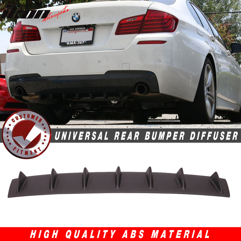 33" x 6" Ikon Style Universal Rear Bumper Diffuser 7 Fin