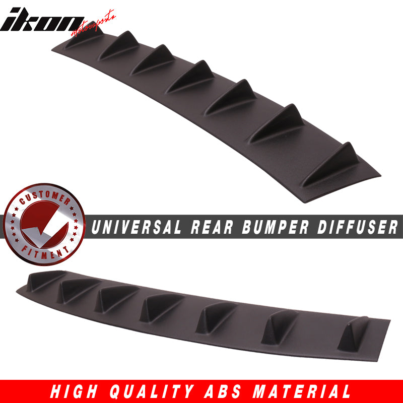 33" x 6" Ikon Style Universal Rear Bumper Diffuser 7 Fin