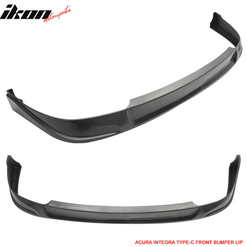 Fits 94-97 Acura Integra Type C Style Front Bumper Lip Spoiler Kit Unpainted PU