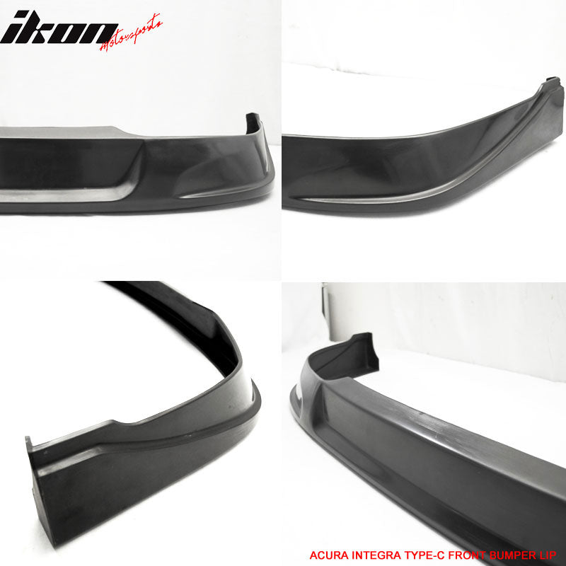 Fits 94-97 Acura Integra Type C Style Front Bumper Lip Spoiler Kit Unpainted PU