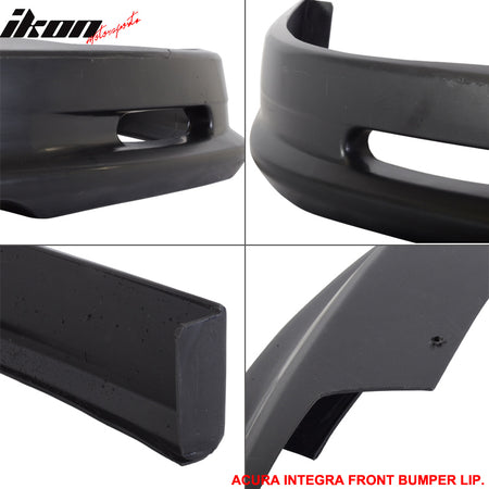 Fits 98-01 Acura Integra Mugen Style Front Bumper Lip + Rear Bumper Aprons PP