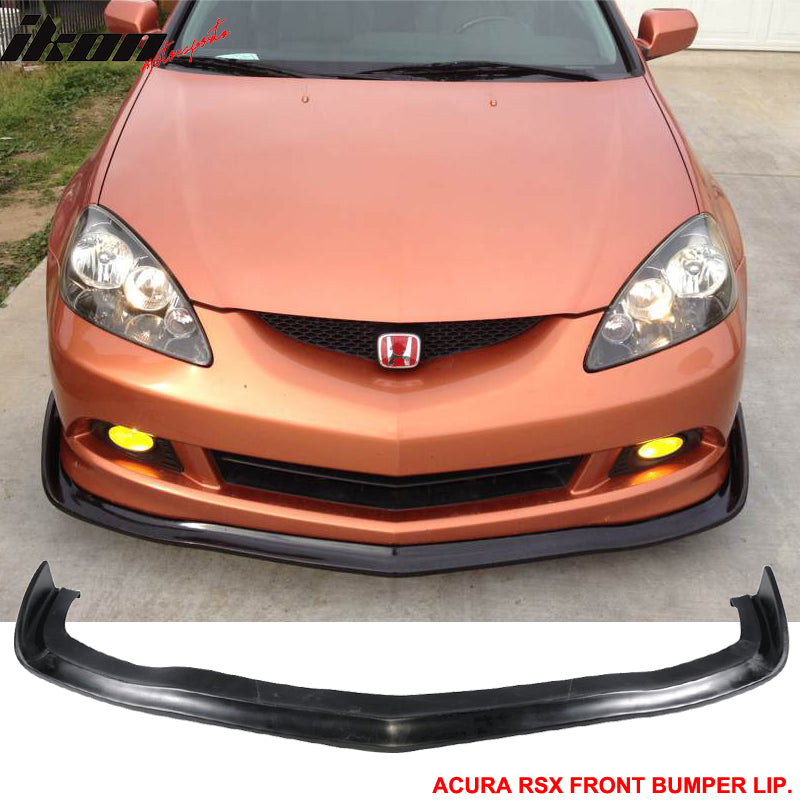 2005-2006 Acura RSX DC5 CS Style Unpainted Black Front Bumper Lip PU