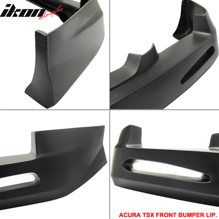 Fits 04-05 Acura TSX JDM Style Front Bumper Lip Spoiler Unpainted Black PU