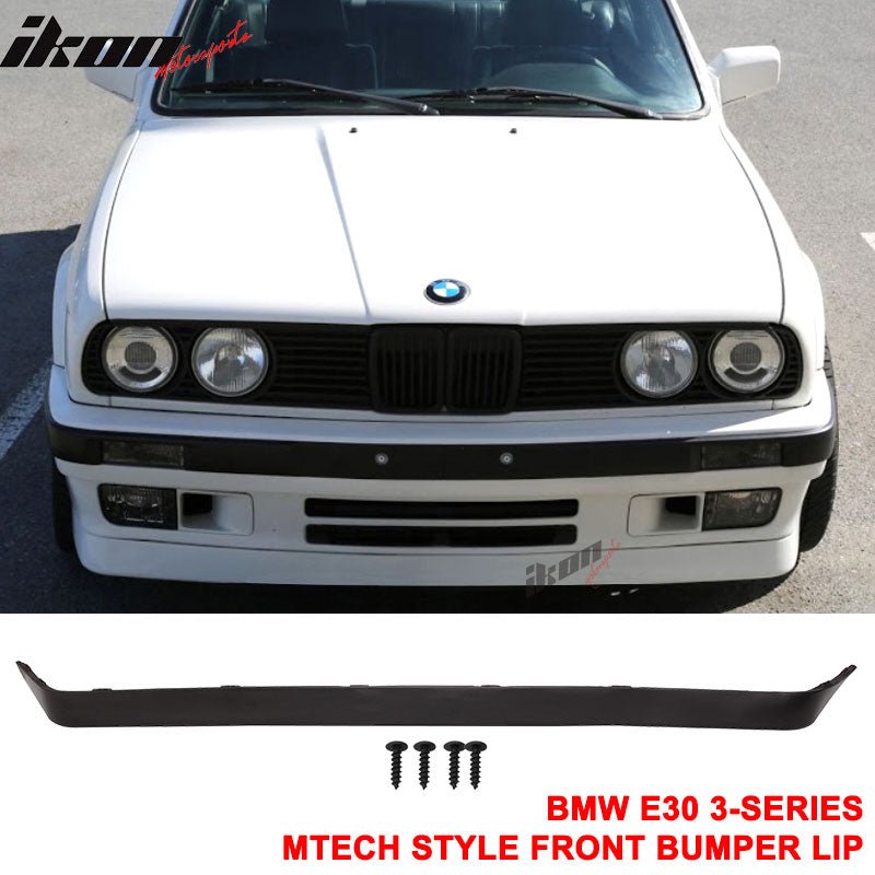 1984-1992 BMW E30 3-Series Msport M-Tech V2 Style Front Bumper Lip PU