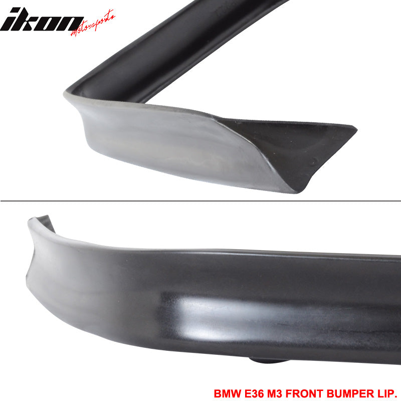 Fits 94-99 BMW E36 M3 Front Bumper Lip PU Unpainted Chin Spoiler Splitters Pair