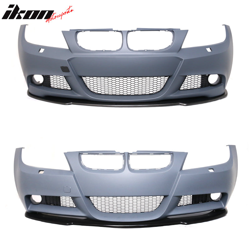 Fits 06-13 BMW E90 E92 E93 328i 335i V1 Front Bumper Lip Spoiler Splitter - PU