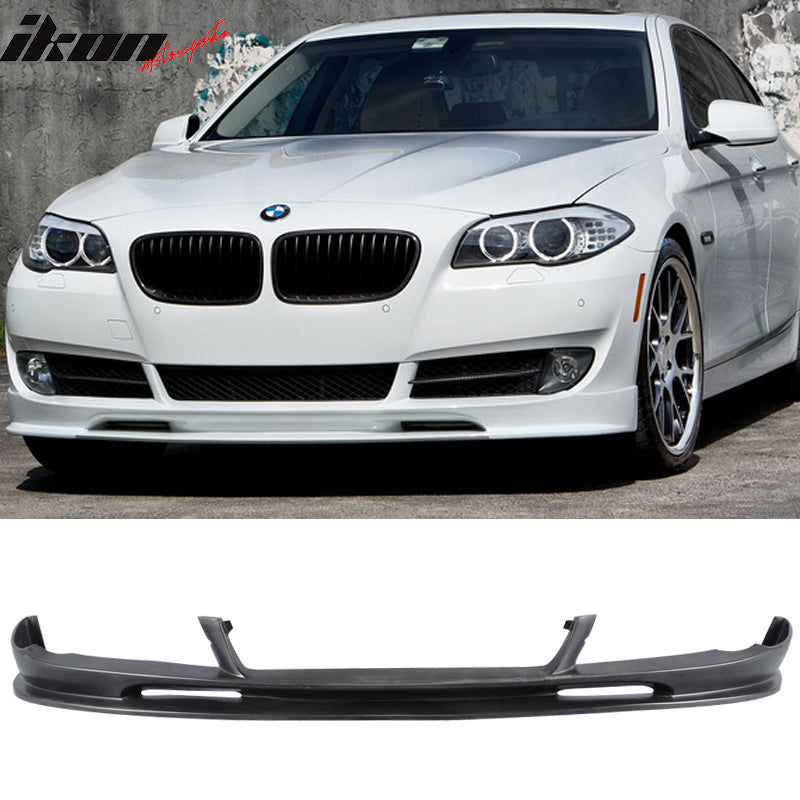 2010-2013 BMW F10 3D Style Unpainted Black Front Bumper Lip Spoiler PU