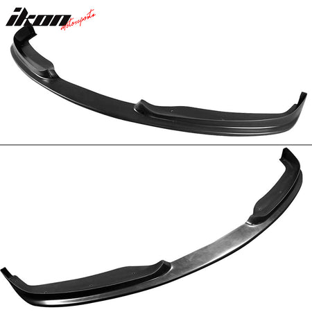 Fits 12-15 BMW F30 3-Series Sedan H Style Front Bumper Lip Unpainted Black PU