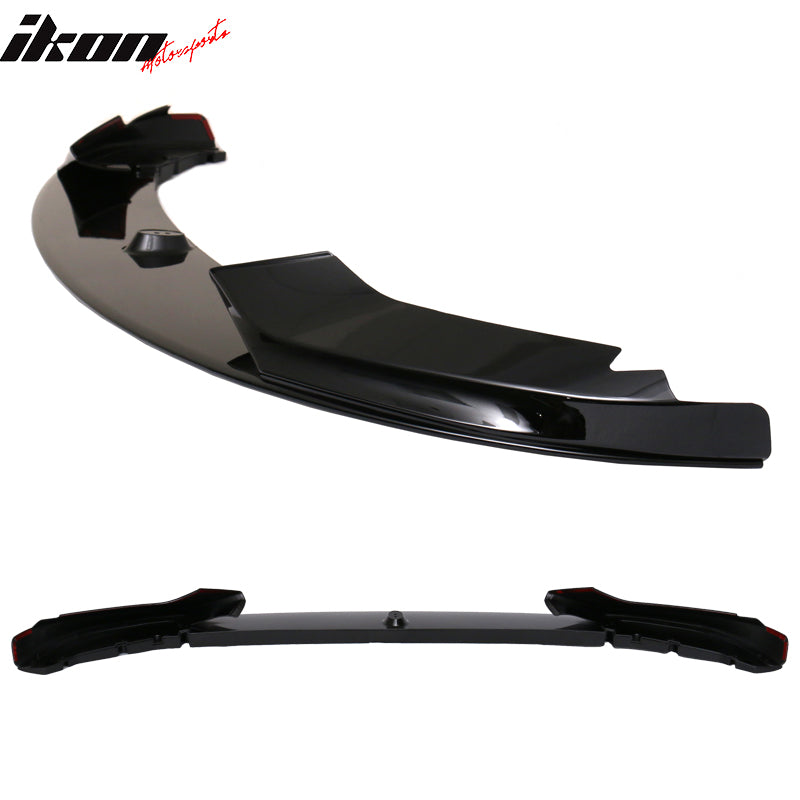 Fits 14-20 BMW F32 F33 F36 4 Series P Style Front Bumper Lip #668 Jet Black