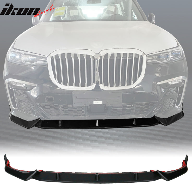 2019-2022 BMW G07 X7 M Sport Primer Front Bumper Lip Spoiler 3PC ABS