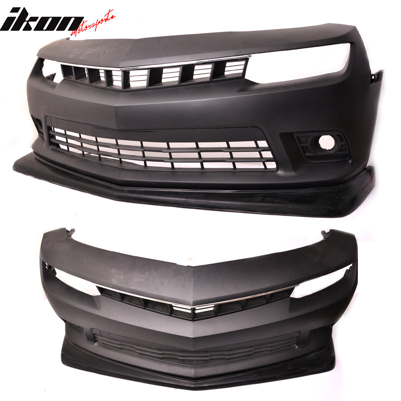 Fits 14-15 Chevrolet Camaro SS Z28 Style Front Bumper Lip - FRP