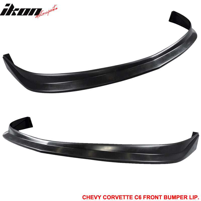 Fits 05-13 Chevrolet Corvette C6 Base ZRL Style Front Bumper Lip PU Unpainted