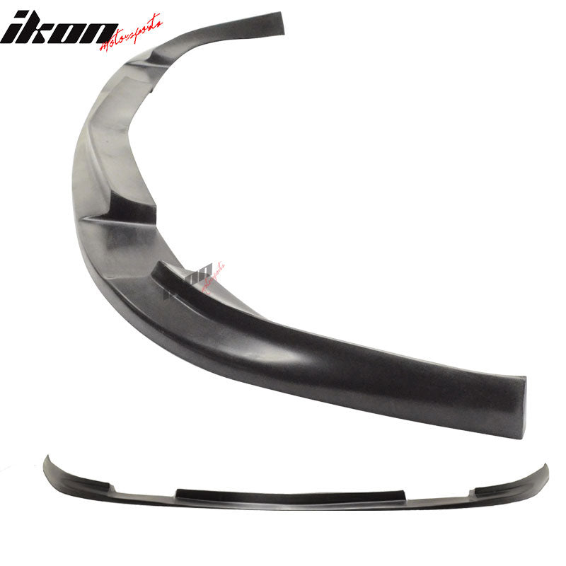 Front Bumper Lip Compatible With 2005-2013 Chevy Corvette C6, ZR1 Style PU Front Lip Spoiler Splitter by IKON MOTORSPORTS, 2006 2007 2008 2009 2010 2011 2012