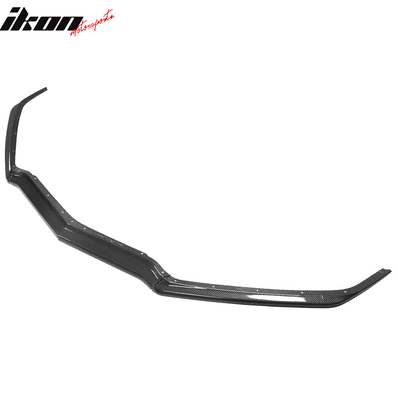 Fits 20-25 Chevy Corvette C8 Z51 Style Carbon Fiber Front Bumper Lip Spoiler 3PC