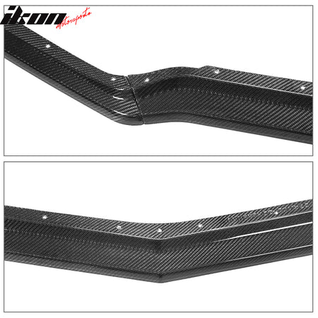 Fits 20-25 Chevy Corvette C8 Z51 Style Carbon Fiber Front Bumper Lip Spoiler 3PC