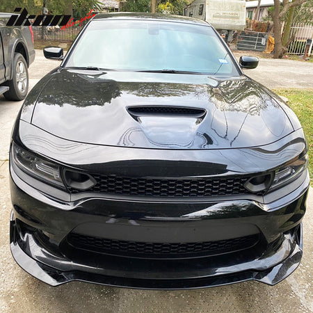 IKON MOTORSPORTS, Front Bumper Lip Compatible With 2015-2023 Dodge Charger SRT