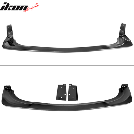 IKON MOTORSPORTS, Front Bumper Lip & Fender Flares Compatible With 2015-2023 Dodge Charger, Widebody Style Front Bumper Lower Body Protection, Wheel Protector Cover ABS