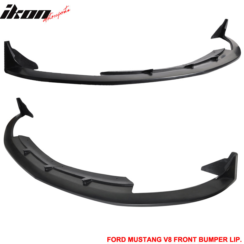 Front Bumper Lip Compatible With 2005-2009 FORD MUSTANG V8 Model Only, type-CV3 Style ABS Black Front Lip Spoiler Splitter by IKON MOTORSPORTS, 2006 2007 2008