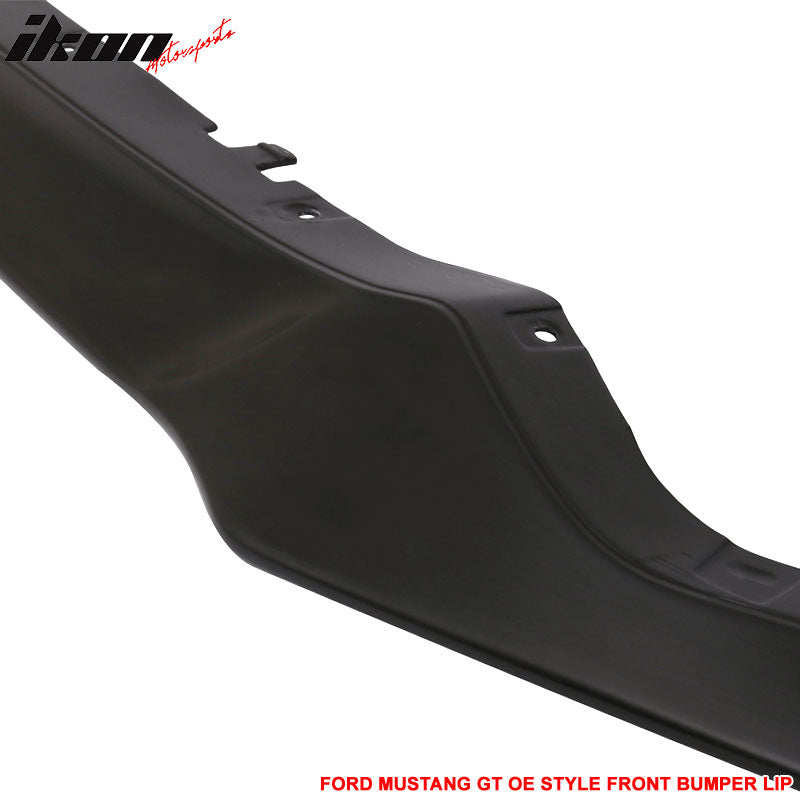 Fits 15-17 Mustang Front Bumper Lip Spoiler Performance Style Unpainted Black PU