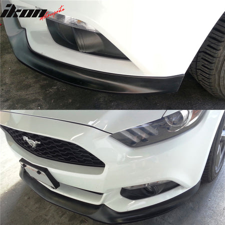 Fits 15-17 Mustang V6 V8 Type S Front Bumper Lip Spoiler - (PU)