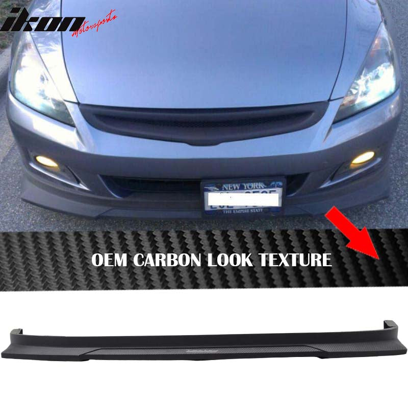 2003-2005 Honda Accord Sedan HC1 Black CF Texture Front Bumper Lip