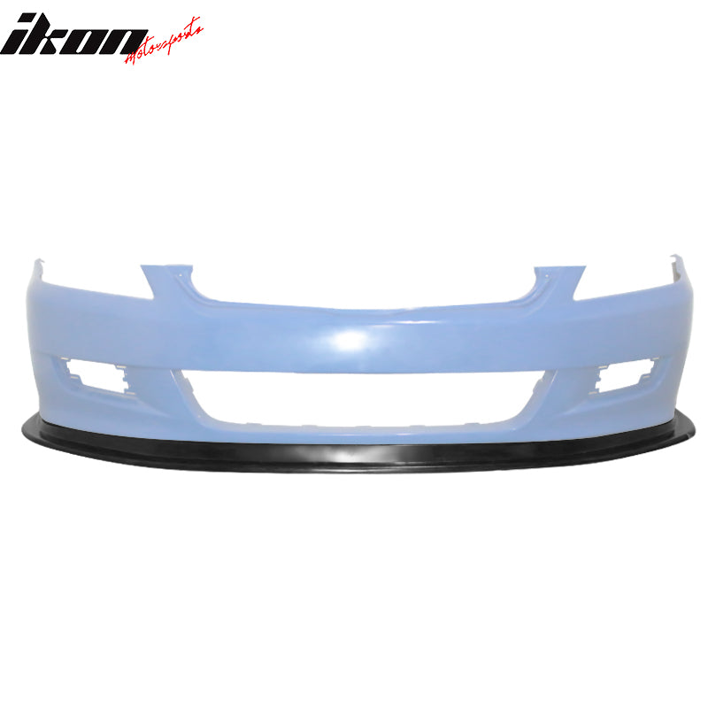 Compatible With 06-07 Honda Accord 2 Door MDA Style Front Bumper Lip Spoiler Black PU By IKON MOTORSPORTS