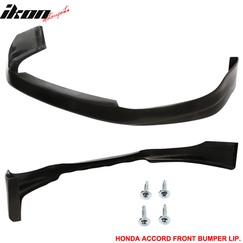 Front Bumper Lip Compatible With 2006-2007 HONDA ACCORD 4 DOOR SEDAN, HF-P Style PU Front Lip Spoiler Splitter by IKON MOTORSPORTS