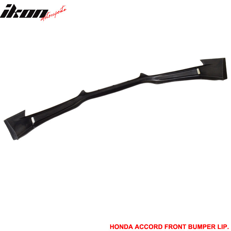 Front Bumper Lip Compatible With 2011-2012 Honda Accord 4 Door Sedan, PU Black Front Lip Spoiler Splitter by IKON MOTORSPORTS