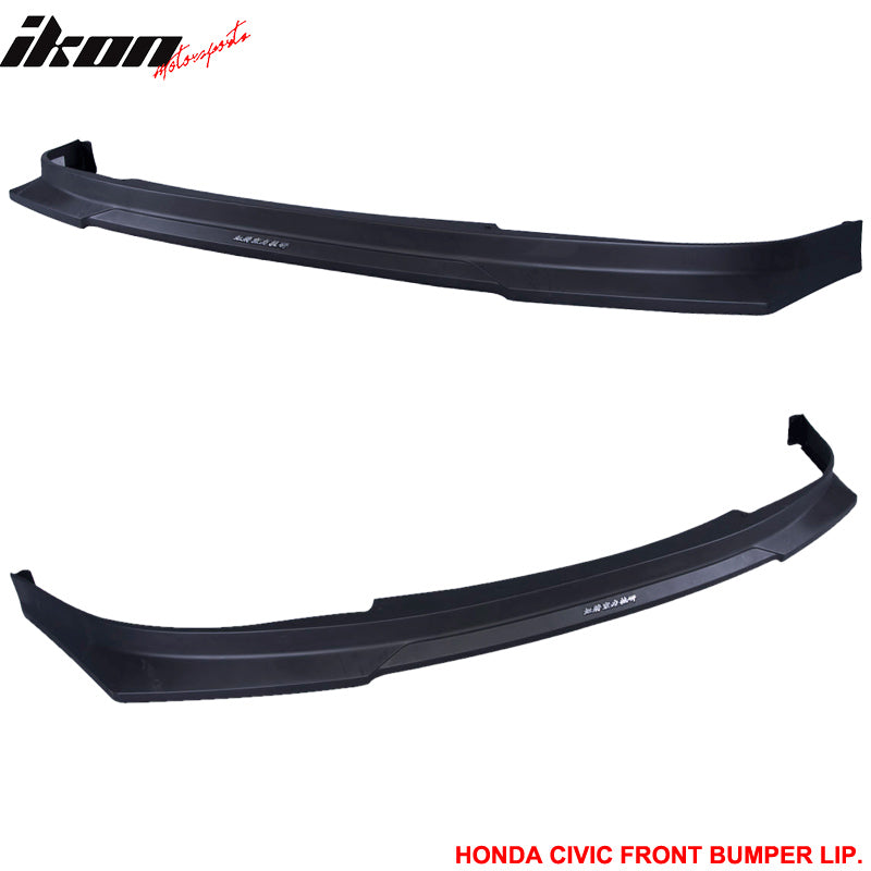 Compatible With 2004-2005 Civic 2Dr 4Dr HCL Style Front Bumper Lip Spoiler PP Polypropylene