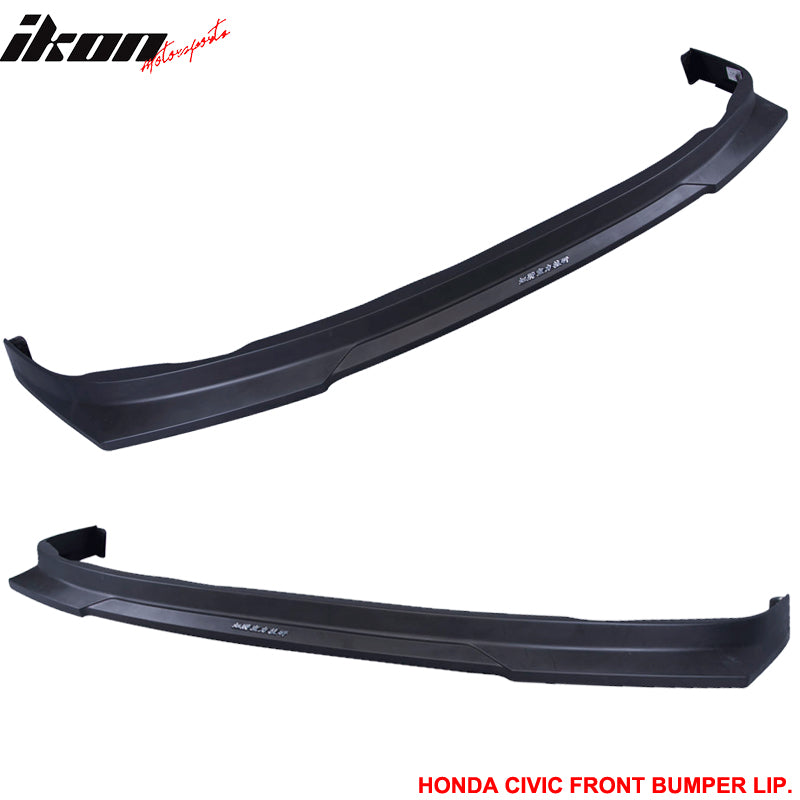 Compatible With 2006-2008 Honda Civic 2Dr HCL Style Front Bumper Lip Spoiler PP Polypropylene