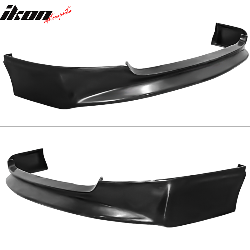 Front Bumper Lip Compatible With 2006-2008 HONDA CIVIC 4 DOOR SEDAN, DM Style PU Black Front Lip Spoiler Splitter by IKON MOTORSPORTS, 2007