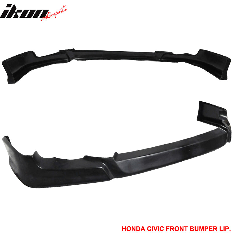 Front Bumper Lip Compatible With 2009-2011 Honda Civic ,HFP Style Unpainted PU Spoiler Splitter by IKON MOTORSPORTS, 2010