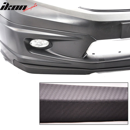 Front Bumper Lip Compatible With 2012 Honda Civic, Black PU Front Lip Finisher Under Chin Spoiler Add On by IKON MOTORSPORTS