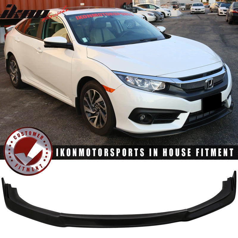 2016-2018 Honda Civic Paint Crystal Black Pearl NH731P Front Lip