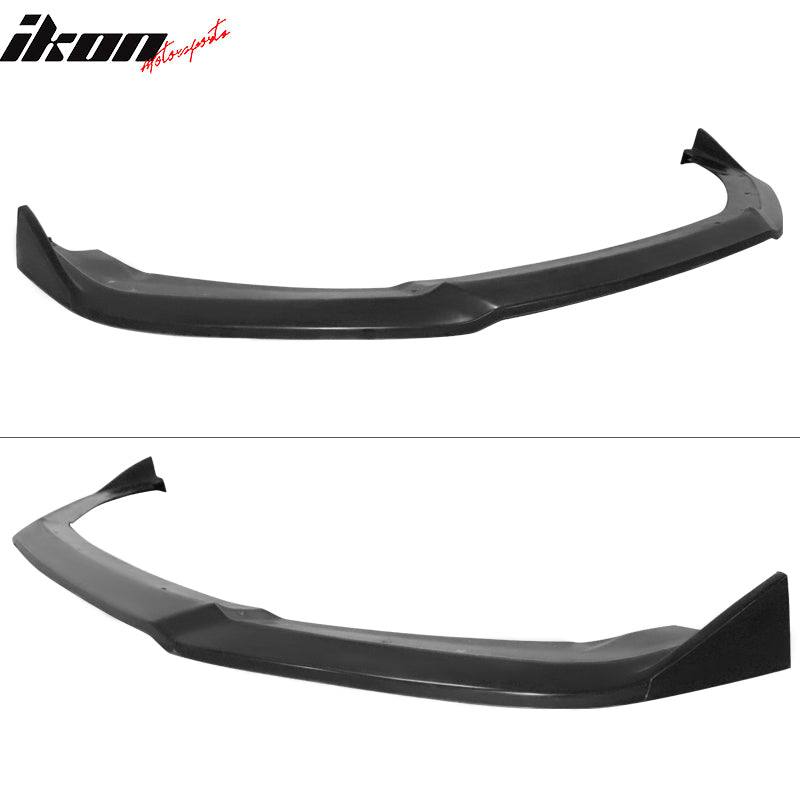 Fits 19-21 Honda Civic CS Style Front Bumper Lip Spoiler Unpainted Black PU