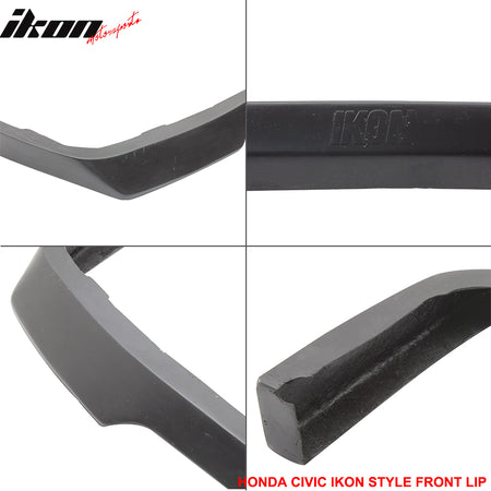 Fits 88-91 Honda Civic IKON Style Front Bumper Lip Spoiler Bodykit Unpainted PU