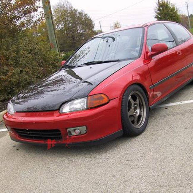 Fits 92-95 Honda Civic Coupe Hatchback EG SIR Style Front Bumper Lip Spoiler PU