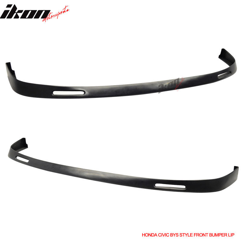 Fits 96-98 Honda Civic EK BYS Style PU Unpainted Front Bumper Lip Chin Spoiler