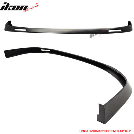 Fits 96-98 Honda Civic EK BYS Style PU Unpainted Front Bumper Lip Chin Spoiler