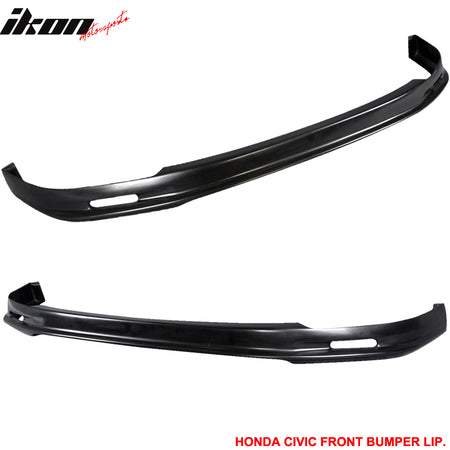 Fits 96-98 Honda Civic Hatchback Mugen Style Front Bumper Lip + 2PC Window Visor