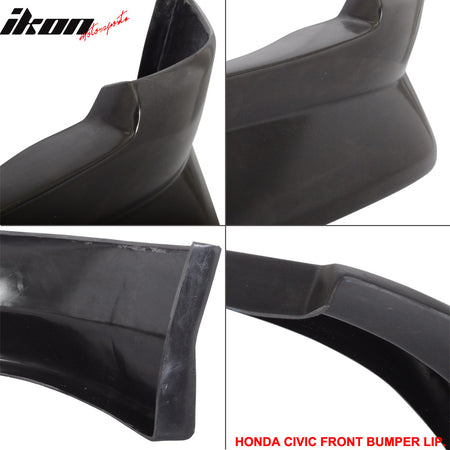 For 99-00 Honda Civic EK CS Style Front Bumper Lip Spoiler Splitter Unpainted PU