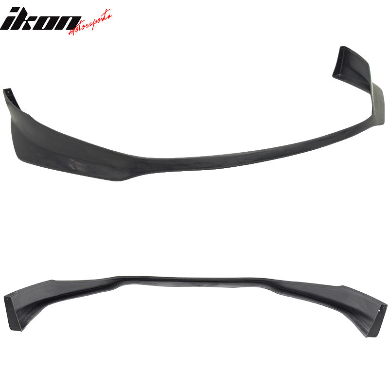 Front Bumper Lip Compatible With 2009-2011 Honda Fit, EVO Style Black PU Front Lip Finisher Under Chin Spoiler Add On by IKON MOTORSPORTS, 2010