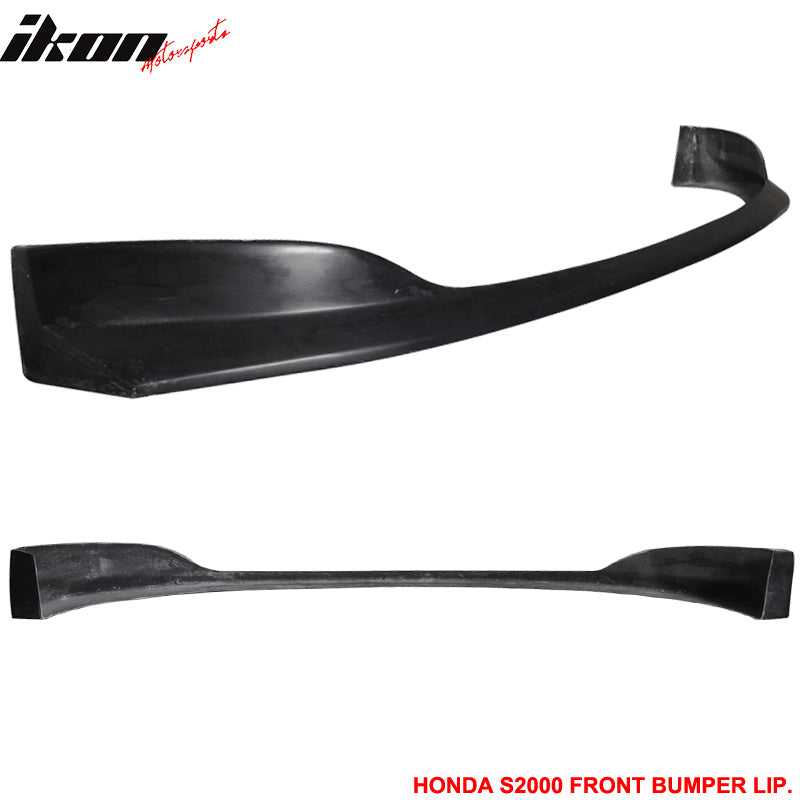 Fits 04-09 Honda S2000 AP2 AMS Style Front Bumper Lip Spoiler Unpainted Black PU